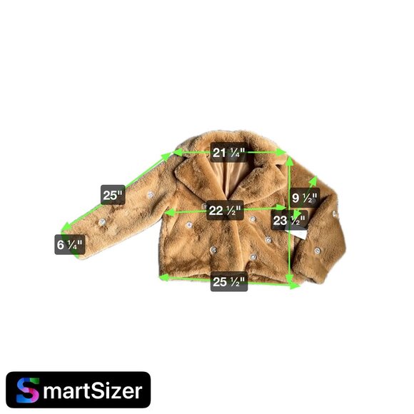 Crown & Ivy Faux Fur Teddy Bear Jacket Tan NEW XL‎ Rhinestones Mobwife SOFT Boxy - Picture 3 of 9